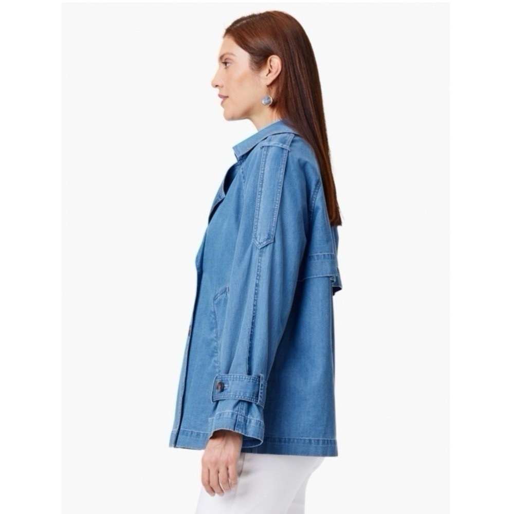 NEW Nic + Zoe Denim Femme Trench Coat - Picture 3 of 11